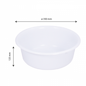 Cuvette ronde 7,5 L - blanc