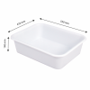 Cuvette rectangulaire profonde 20 L - blanc