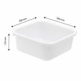 Cuvette carrée 7 L - blanc