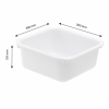 Cuvette carrée 7 L - blanc