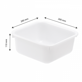Cuvette carrée 4,5 L - blanc