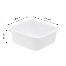 Cuvette carrée 3 L - blanc