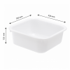 Cuvette carrée 10 L - blanc