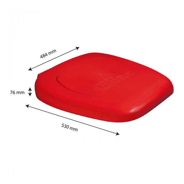 Couvercle pour support sac 120 L - rouge