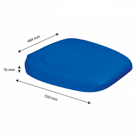 Couvercle pour support sac 120 L - bleu