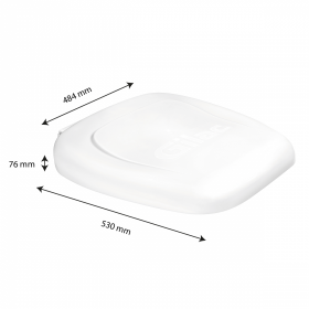Couvercle pour support sac 120 L - blanc