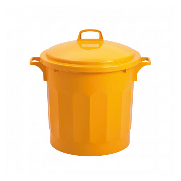 Couvercle pour poubelle ronde tri sélectif 75 L - jaune