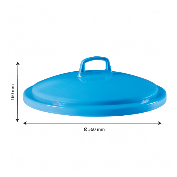 Couvercle pour poubelle ronde tri sélectif 75 L - bleu