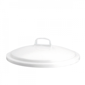 Couvercle pour poubelle ronde tri sélectif 75 L - blanc