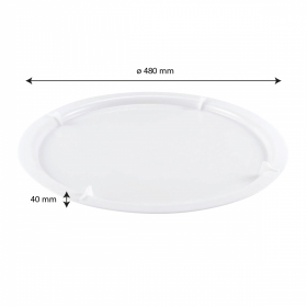 Couvercle pour cuvette ronde 19 L - blanc