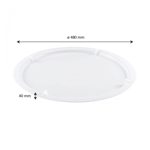 Couvercle pour cuvette ronde 19 L - blanc