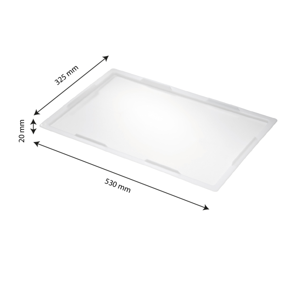 Couvercle pour caisse pleine GN1/1 - blanc