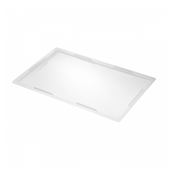 Couvercle pour caisse pleine 600 x 400 x 25 mm - blanc