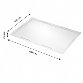 Couvercle pour caisse pleine 600 x 400 x 25 mm - blanc