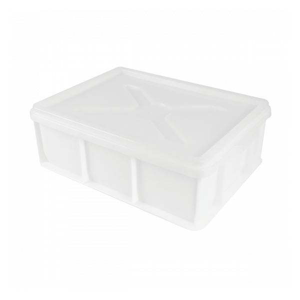 Couvercle pour caisse pleine 400 x 300 x 30 mm - blanc