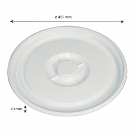 Couvercle pour baquet 35 L - blanc