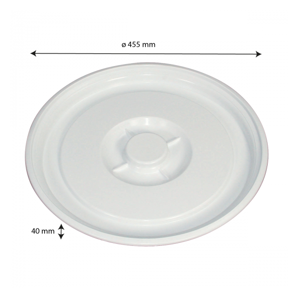 Couvercle pour baquet 35 L - blanc