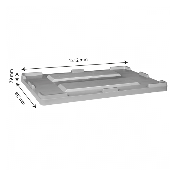Couvercle pour bacs grands volumes 300 L & 500 L - gris