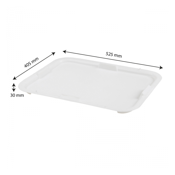 Couvercle pour bacs à diviseuse 10 L/20 L - blanc