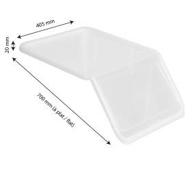 Couvercle pour bac à ingrédients 40 L et 80 L - transparent