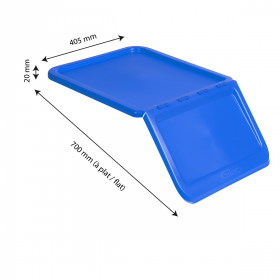 Couvercle pour bac à ingrédients 40 L et 80 L - bleu