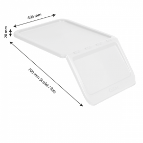 Couvercle pour bac à ingrédients 40 L et 80 L - blanc