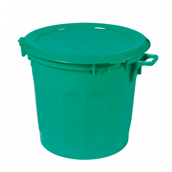 Couvercle plat pour conteneur alimentaire HACCP 75 L - vert