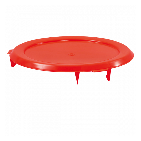Couvercle plat pour conteneur alimentaire HACCP 75 L - rouge