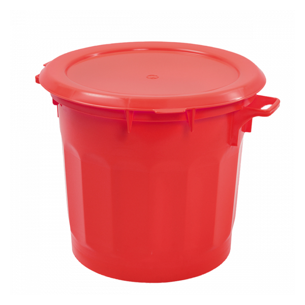 Couvercle plat pour conteneur alimentaire HACCP 75 L - rouge