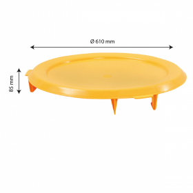 Couvercle plat pour conteneur alimentaire HACCP 75 L - jaune
