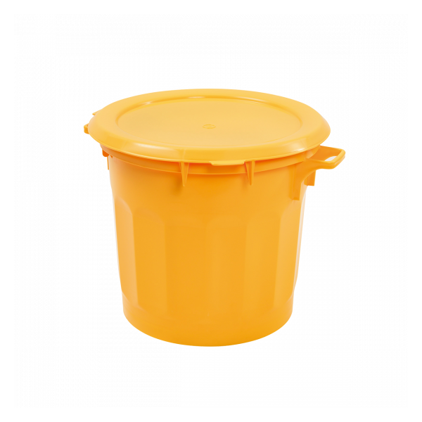 Couvercle plat pour conteneur alimentaire HACCP 75 L - jaune