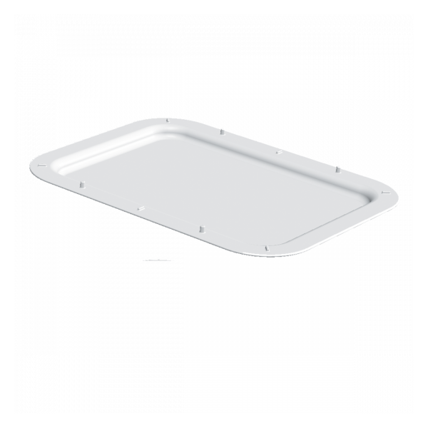 Couvercle demi bac à diviseuse 400 x 300 - 7 L - blanc