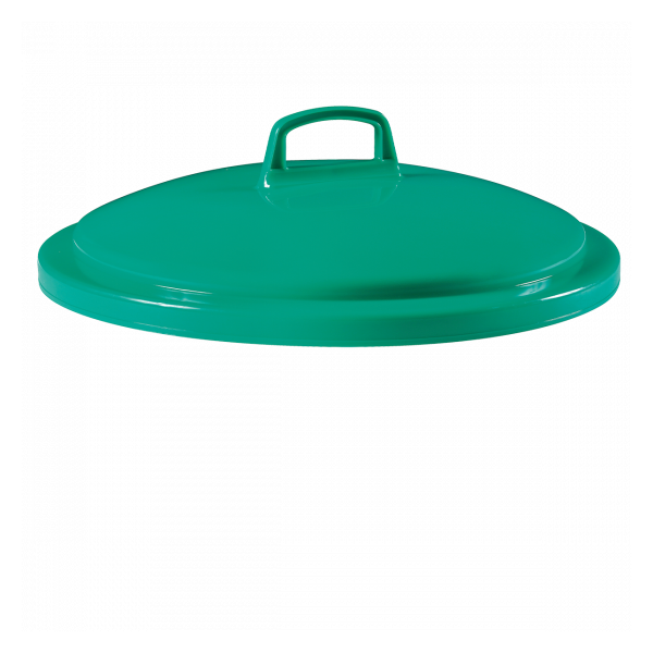 Couvercle avec poignée pour poubelle ronde tri sélectif 50 L - vert