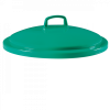 Couvercle avec poignée pour poubelle ronde tri sélectif 50 L - vert
