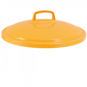 Couvercle avec poignée pour poubelle ronde tri sélectif 50 L - jaune