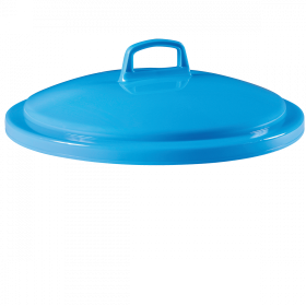 Couvercle avec poignée pour poubelle ronde tri sélectif 50 L - bleu