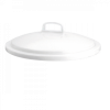 Couvercle avec poignée pour poubelle ronde tri sélectif 50 L - blanc
