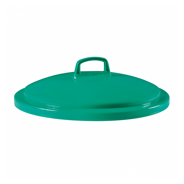Couvercle avec poignée pour conteneur alimentaire rond HACCP 75 L - vert