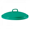 Couvercle avec poignée pour conteneur alimentaire rond HACCP 75 L - vert