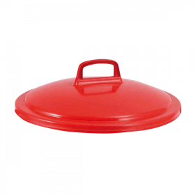 Couvercle avec poignée pour conteneur alimentaire rond HACCP 75 L - rouge