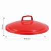 Couvercle avec poignée pour conteneur alimentaire rond HACCP 75 L - rouge