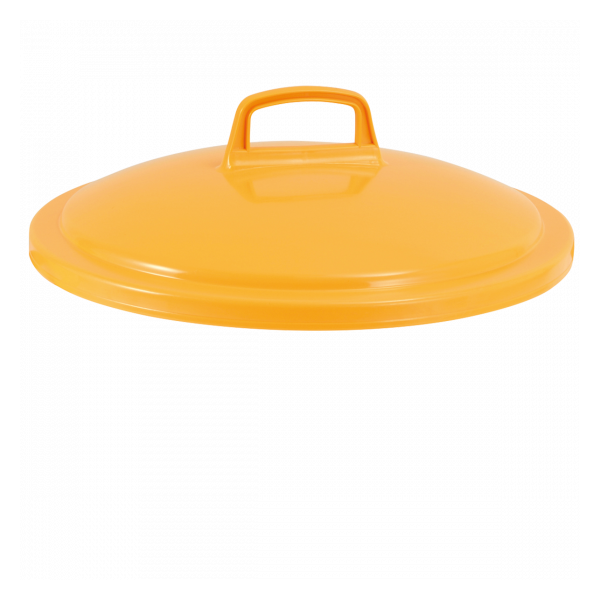 Couvercle avec poignée pour conteneur alimentaire rond HACCP 50 L - jaune