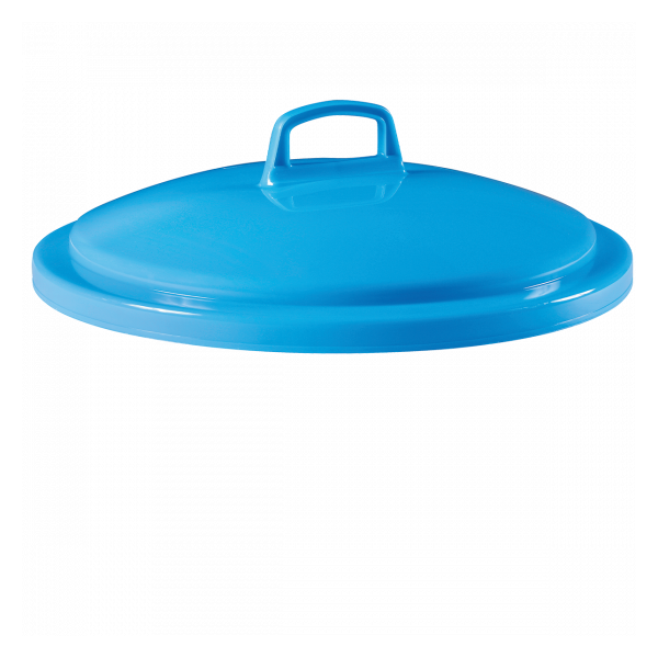 Couvercle avec poignée pour conteneur alimentaire rond HACCP 50 L - bleu