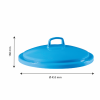 Couvercle avec poignée pour conteneur alimentaire rond HACCP 50 L - bleu