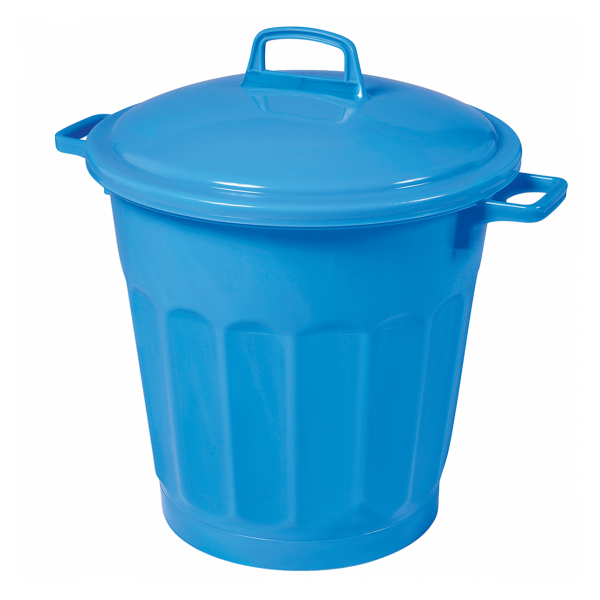 Couvercle avec poignée pour conteneur alimentaire rond HACCP 50 L - bleu