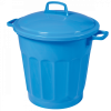 Couvercle avec poignée pour conteneur alimentaire rond HACCP 50 L - bleu