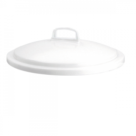 Couvercle avec poignée pour conteneur alimentaire rond HACCP 50 L - blanc