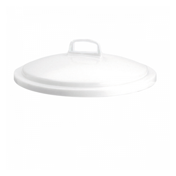 Couvercle avec poignée pour conteneur alimentaire rond HACCP 50 L - blanc