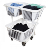 Corbeille à linge petit modèle 60 L - blanc