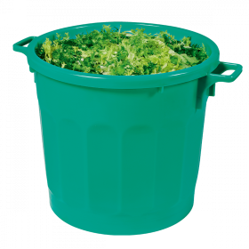 Conteneur alimentaire rond HACCP 75 L - vert